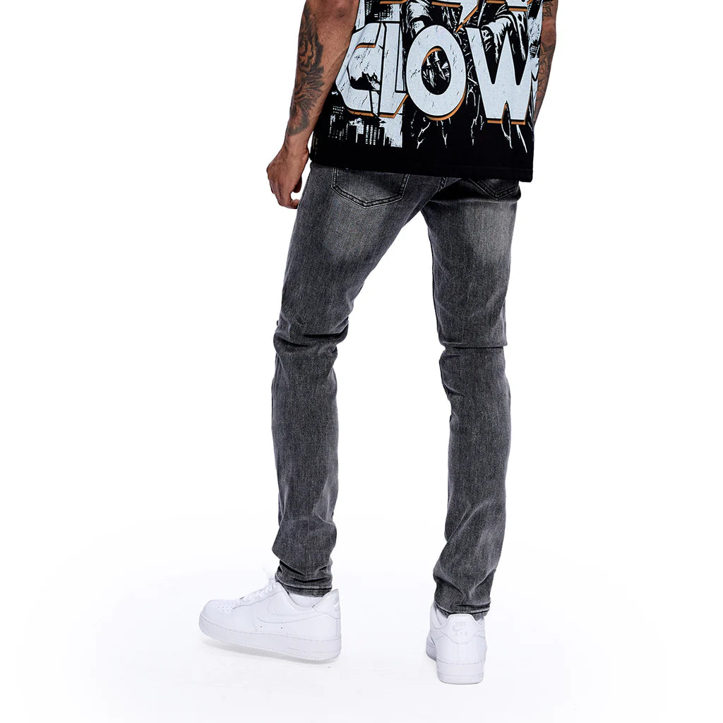 RVR "CORE" TIN LT GREY WASH SKINNY DENIM (JC-01)