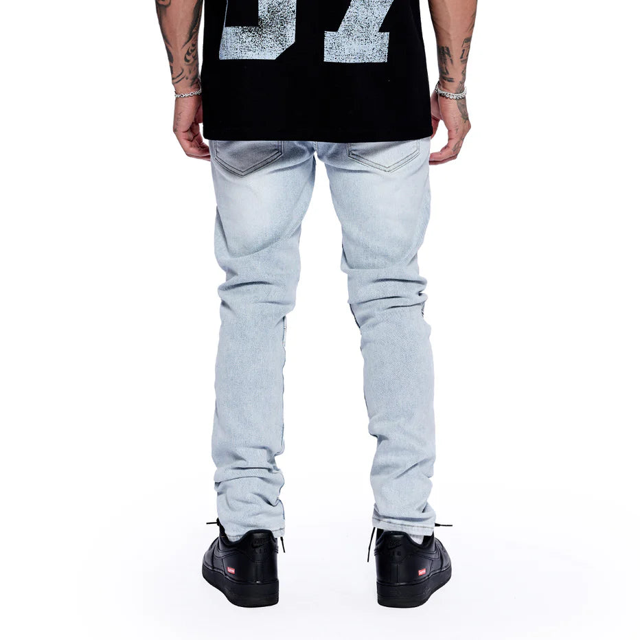 RVR "STAR" ICE BLUE SKINNY DENIM (CO-23)