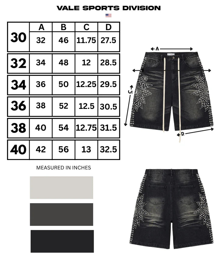 VALE FOREVER SIRENS JORTS (BLACK)