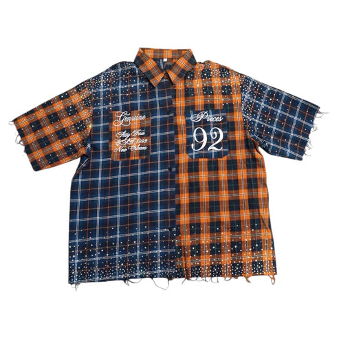 GC GALAXY FLANNEL - BLUE/OFF ORANGE