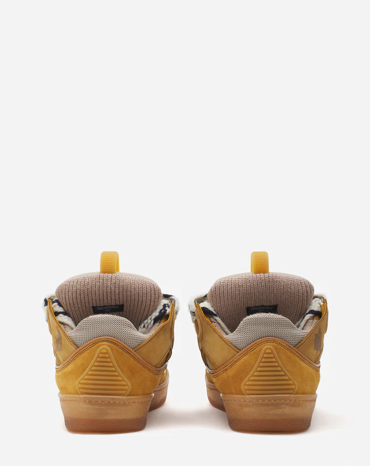 LANVIN LEATHER CURB SNEAKERS 'HONEY'