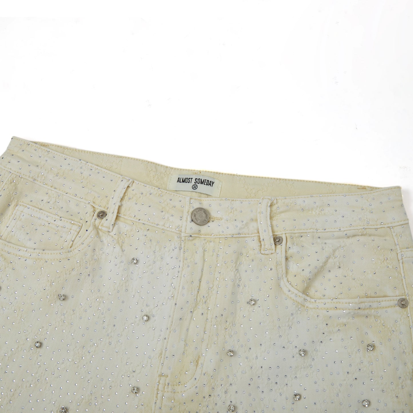 AS 'GEMSTONE' SHORTS - CREAM WASH