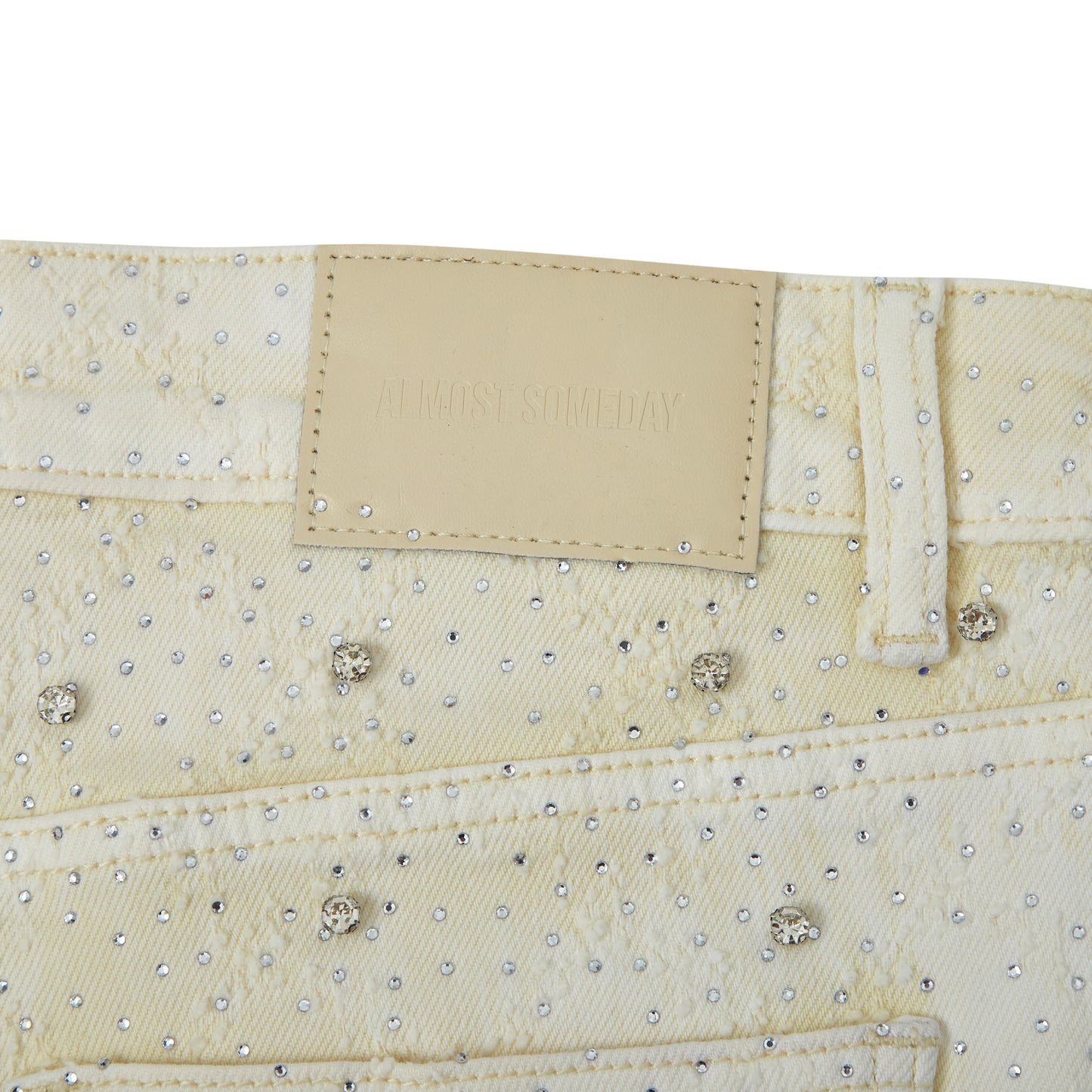 AS 'GEMSTONE' SHORTS - CREAM WASH
