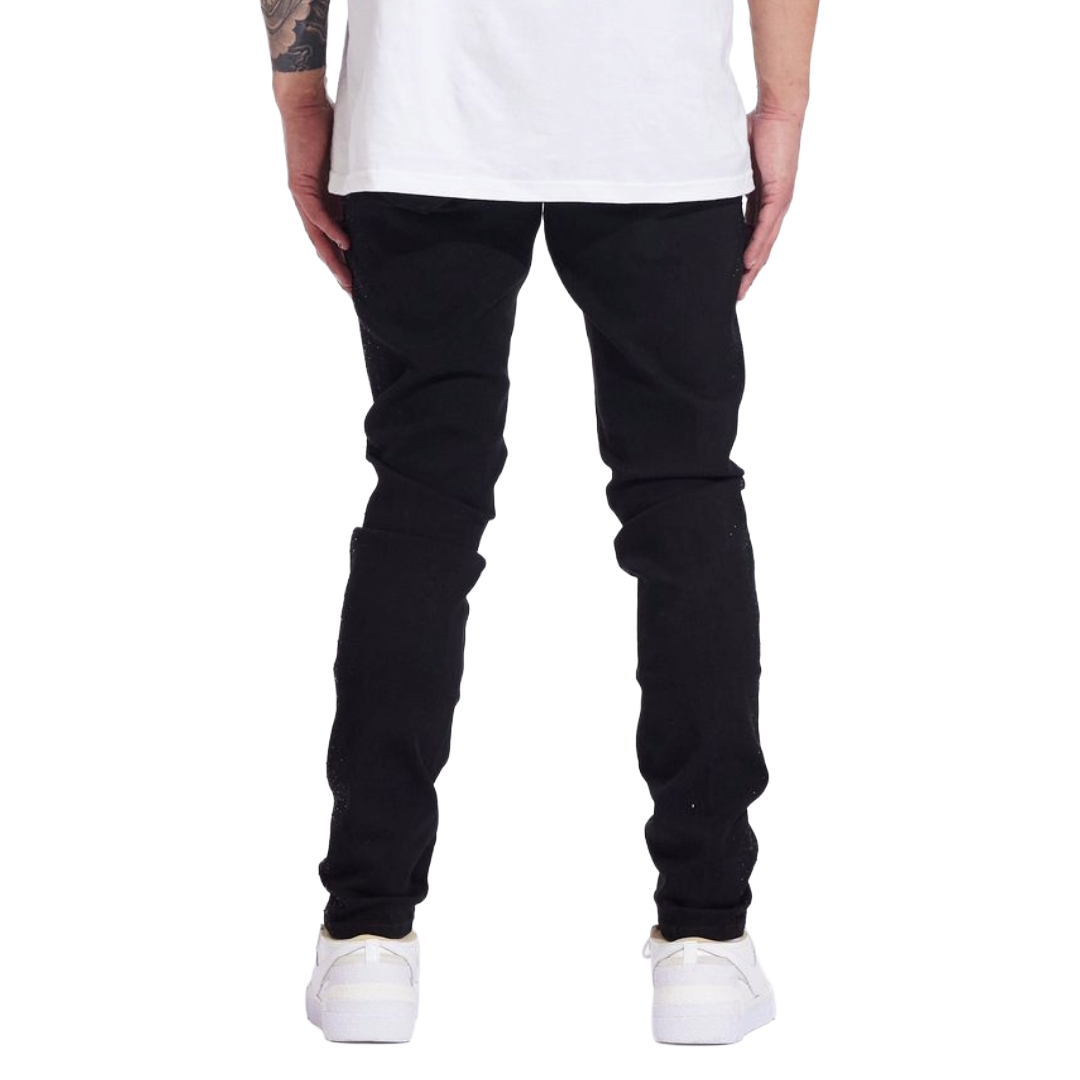 EMBELLISH FROST DENIM - BLACK