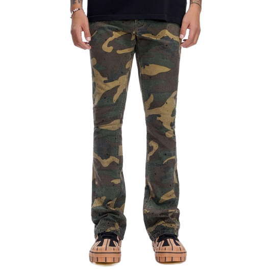 VALABASAS RECON FOILAGE GREEN STACKED JEANS