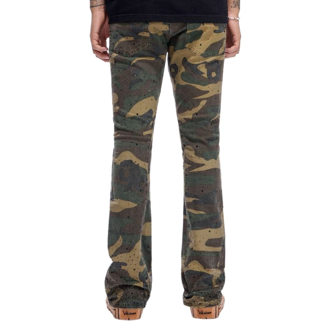 VALABASAS RECON FOILAGE GREEN STACKED JEANS