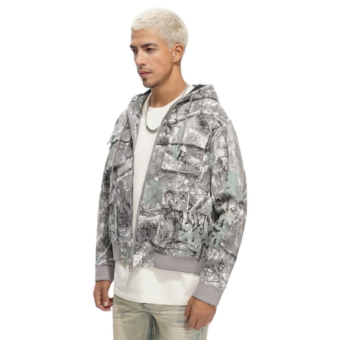 VALABASAS STALKER JACKET - GREY FOREST