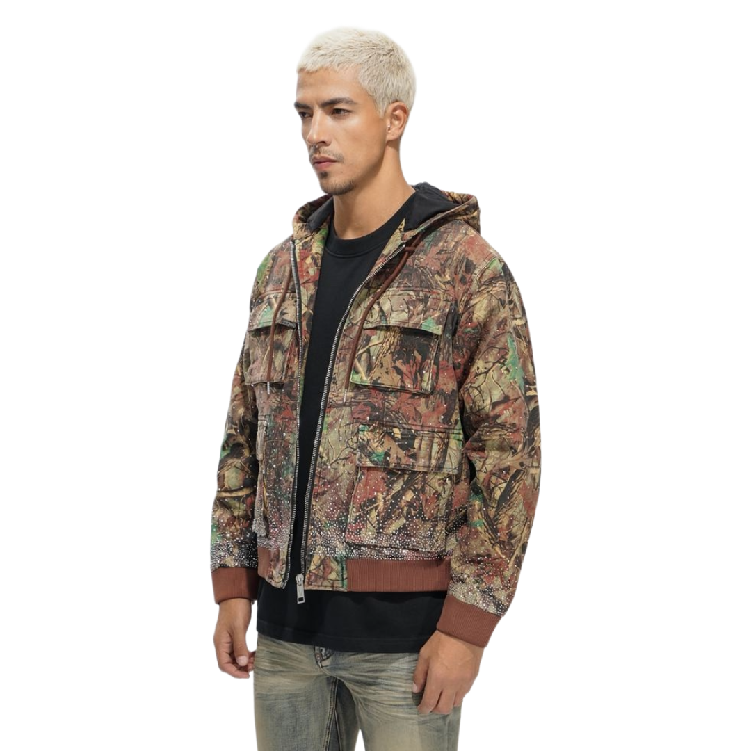 VALABASAS STALKER JACKET - LEAF CAMO
