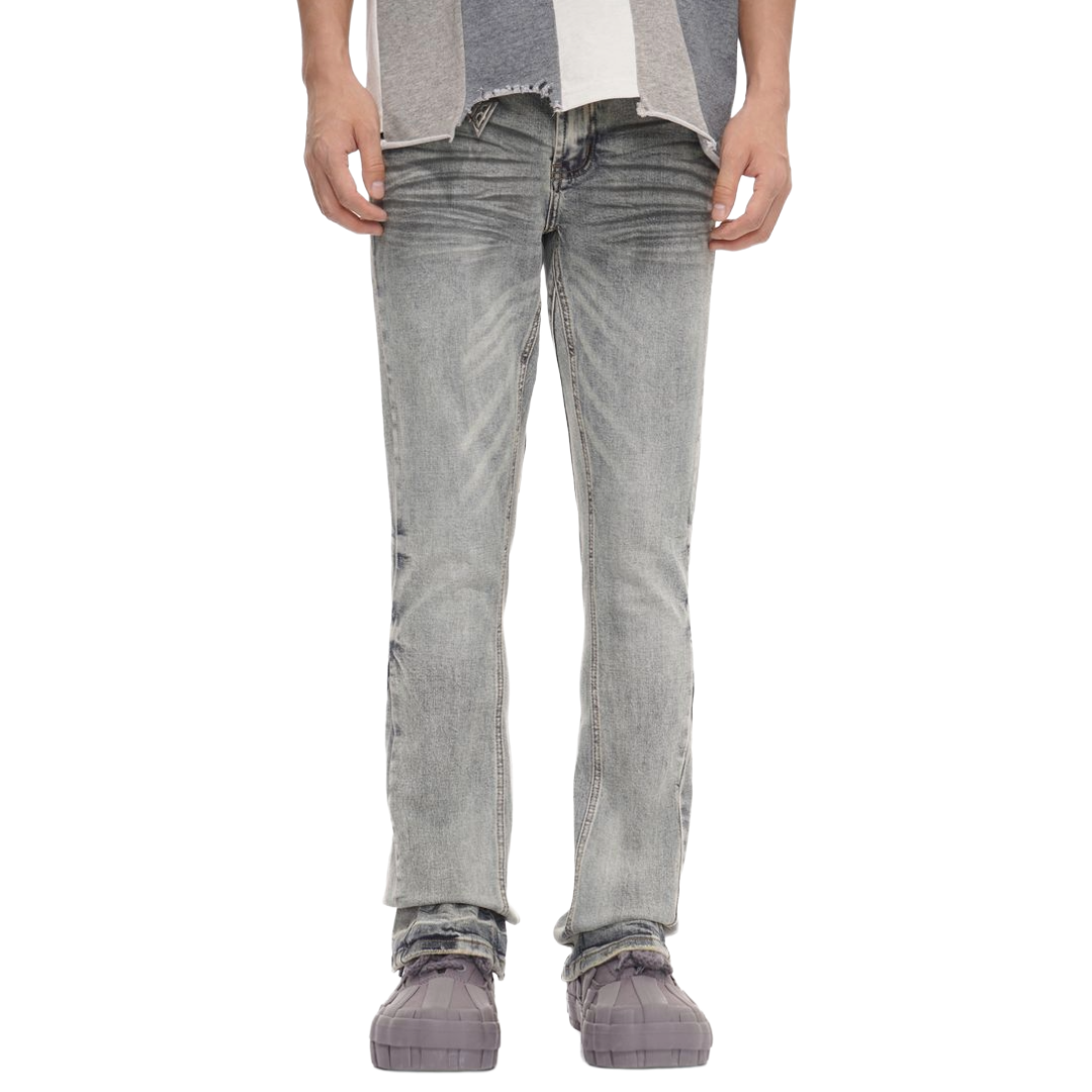 VALABASAS "FAX" LT BLUE WASH STACKED DENIM