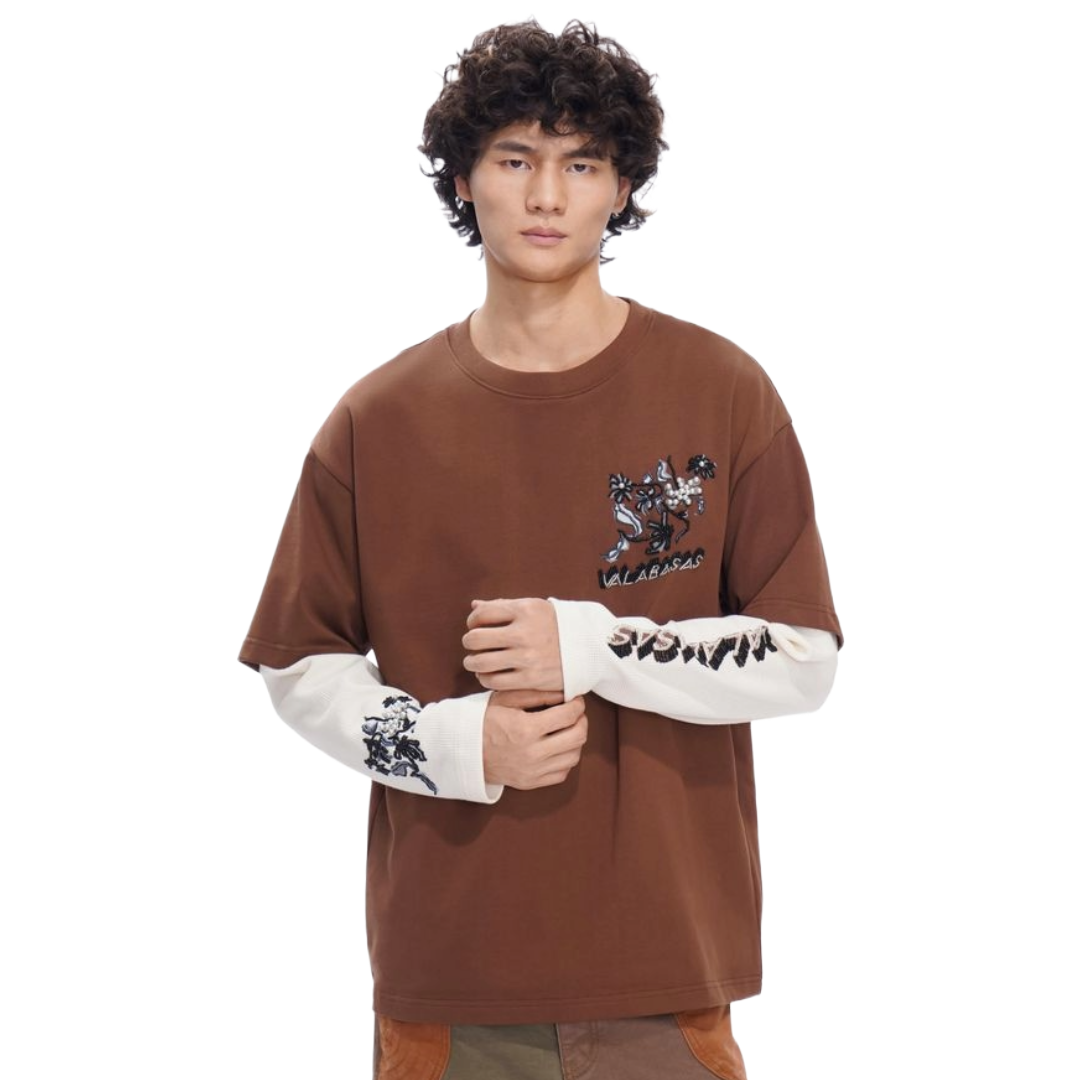 VALABASAS "INHERITANCE" BROWN LAYERED TEE
