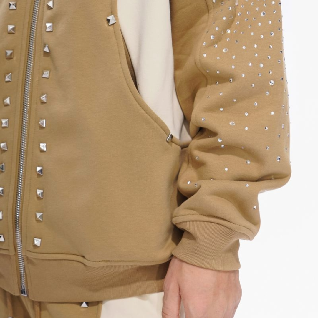 VALABASAS "PONCHO" KHAKI FLEECE JACKET