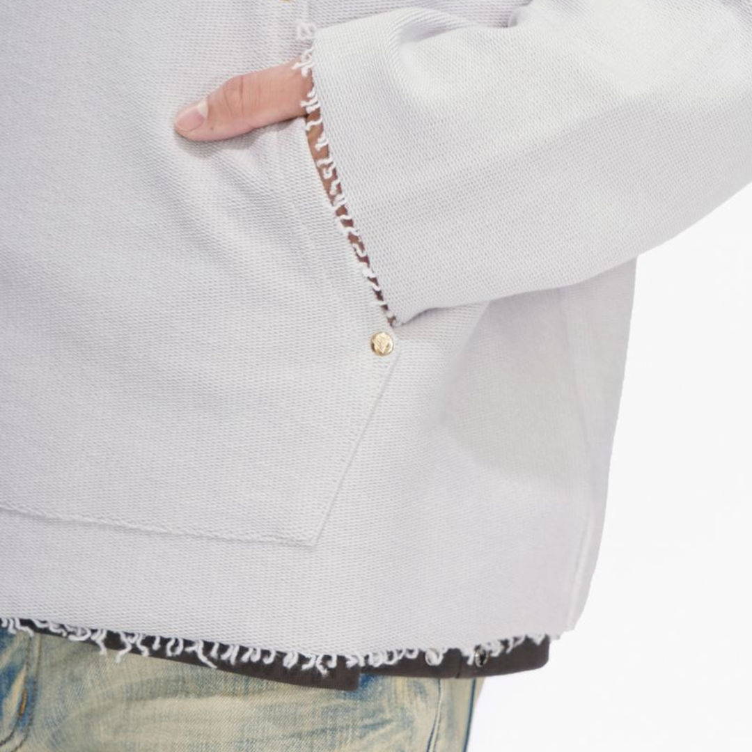 VALABASAS "HAND IT" LT GREY HOODIE