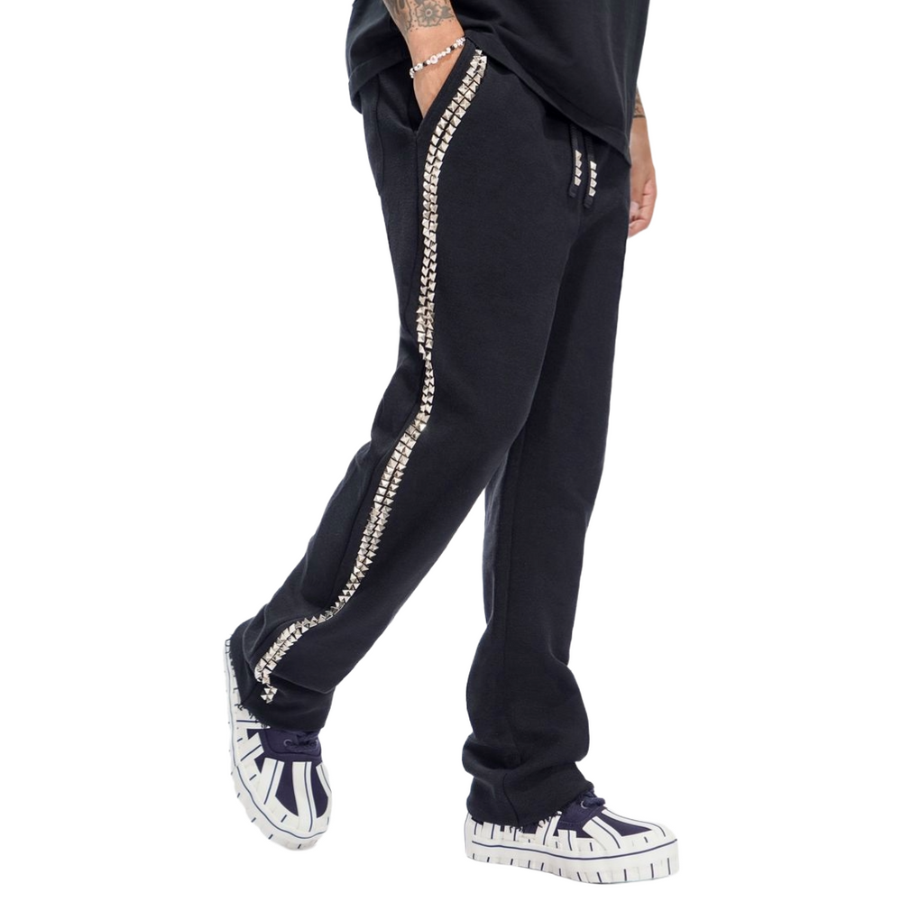 VALABASAS "SATURN" BLACK FLEECE PANTS