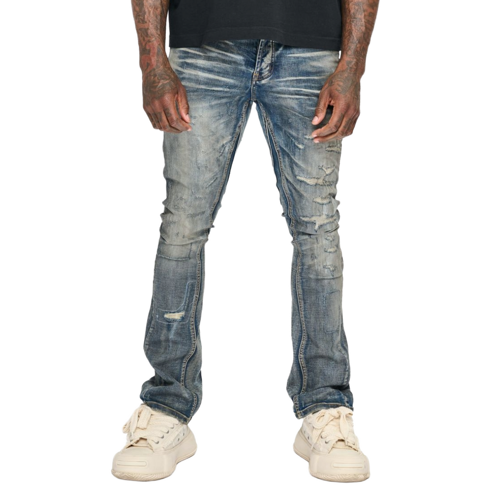 VALABASAS "HIBIT" VINTAGE BLUE STACKED FLARE JEAN