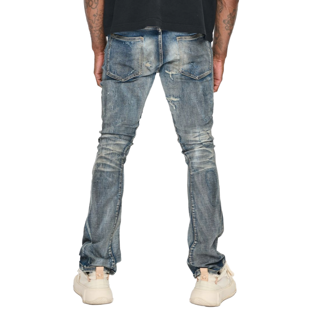 VALABASAS "HIBIT" VINTAGE BLUE STACKED FLARE JEAN