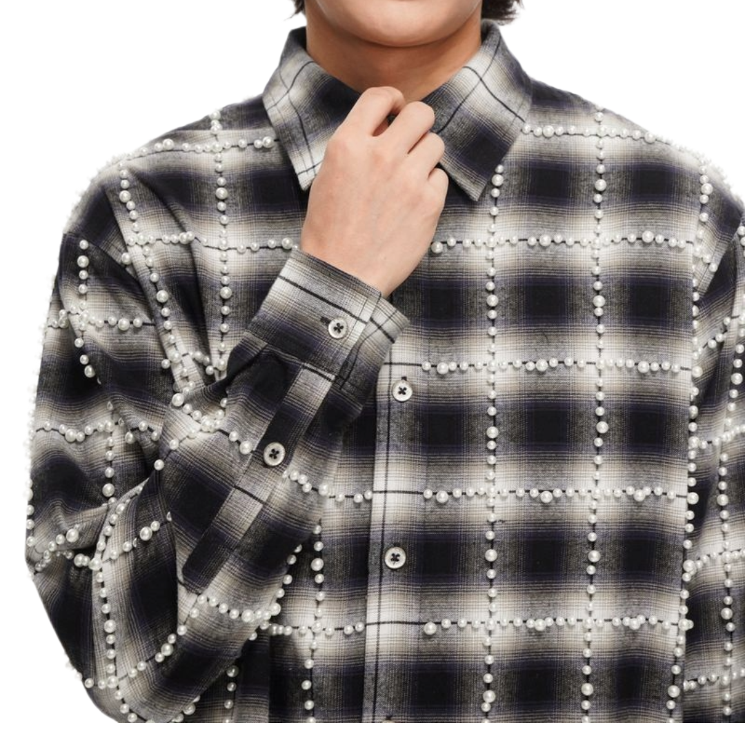 VALABASAS "ROUTINE" BLACK BUTTON DOWN