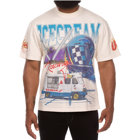 IC RACING SS KNIT - ANTIQUE WHITE