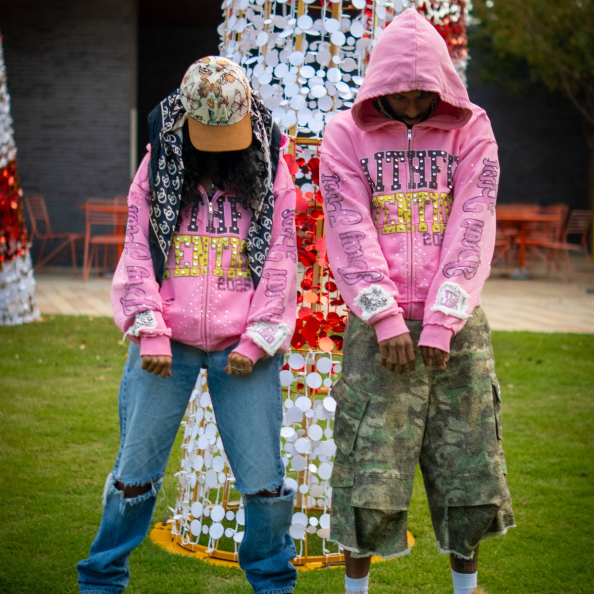 FAITHFUL INTENTIONS PINK ZIP-UP HOODIE