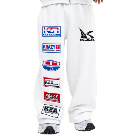 KRAZY AMBITIONS SPEED ZONE WHITE PANTS