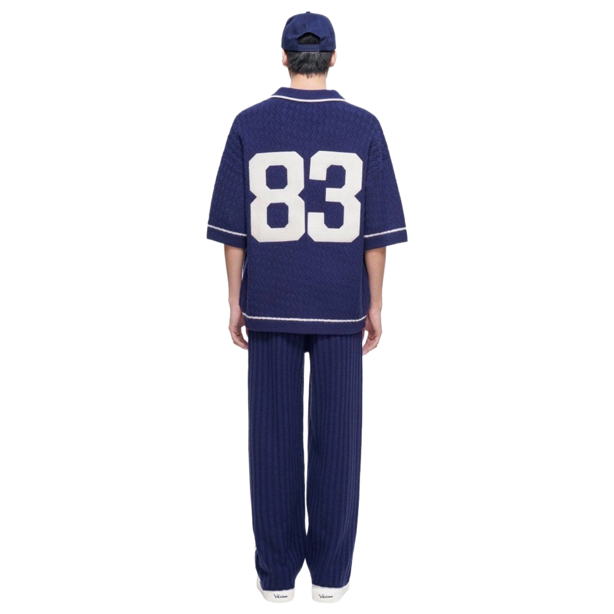 VDL SOLIS KNIT POLO - BLUE (CASHMERE BLEND)