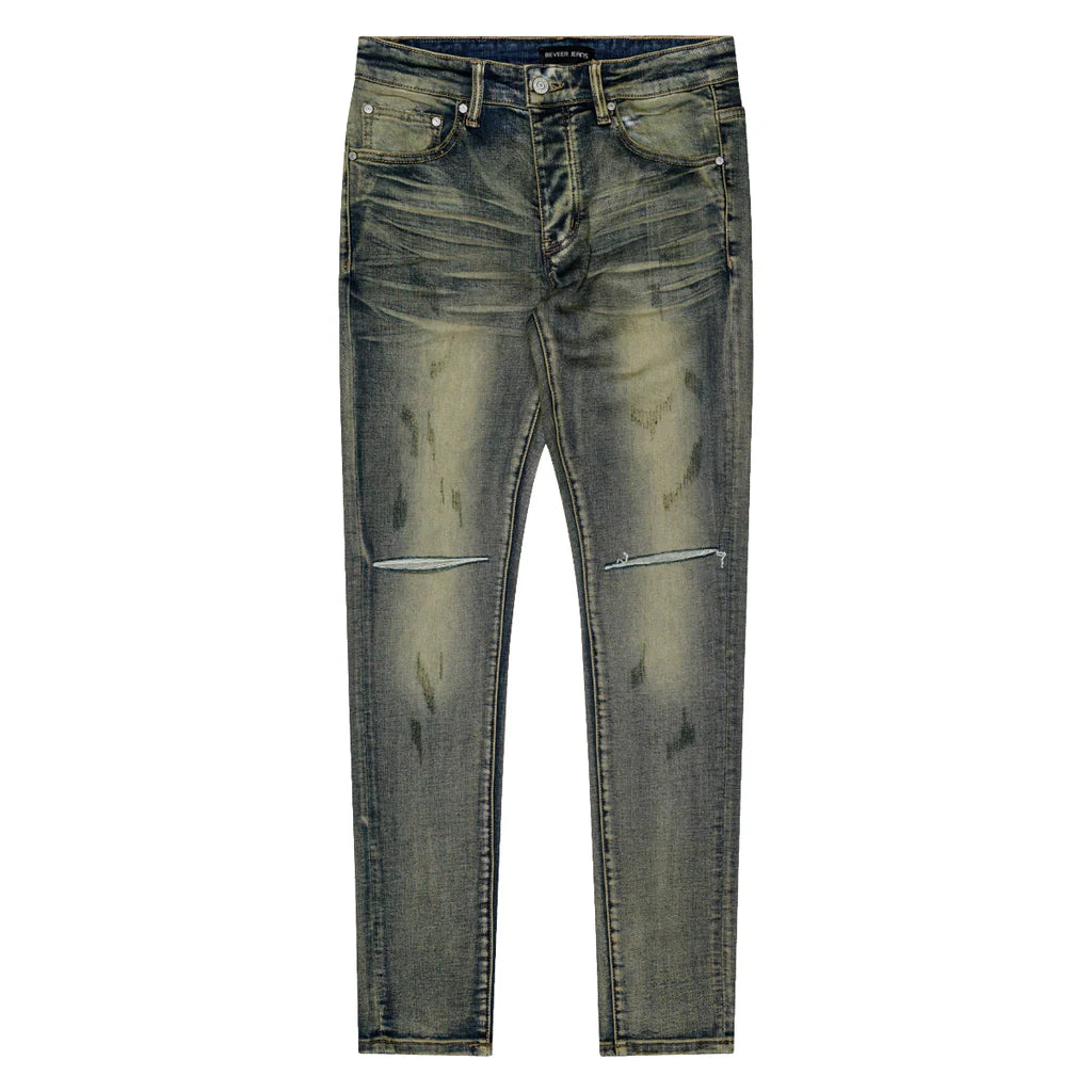 RVR "CORE" DIRTY BROWN WASH SKINNY DENIM (JC-04)