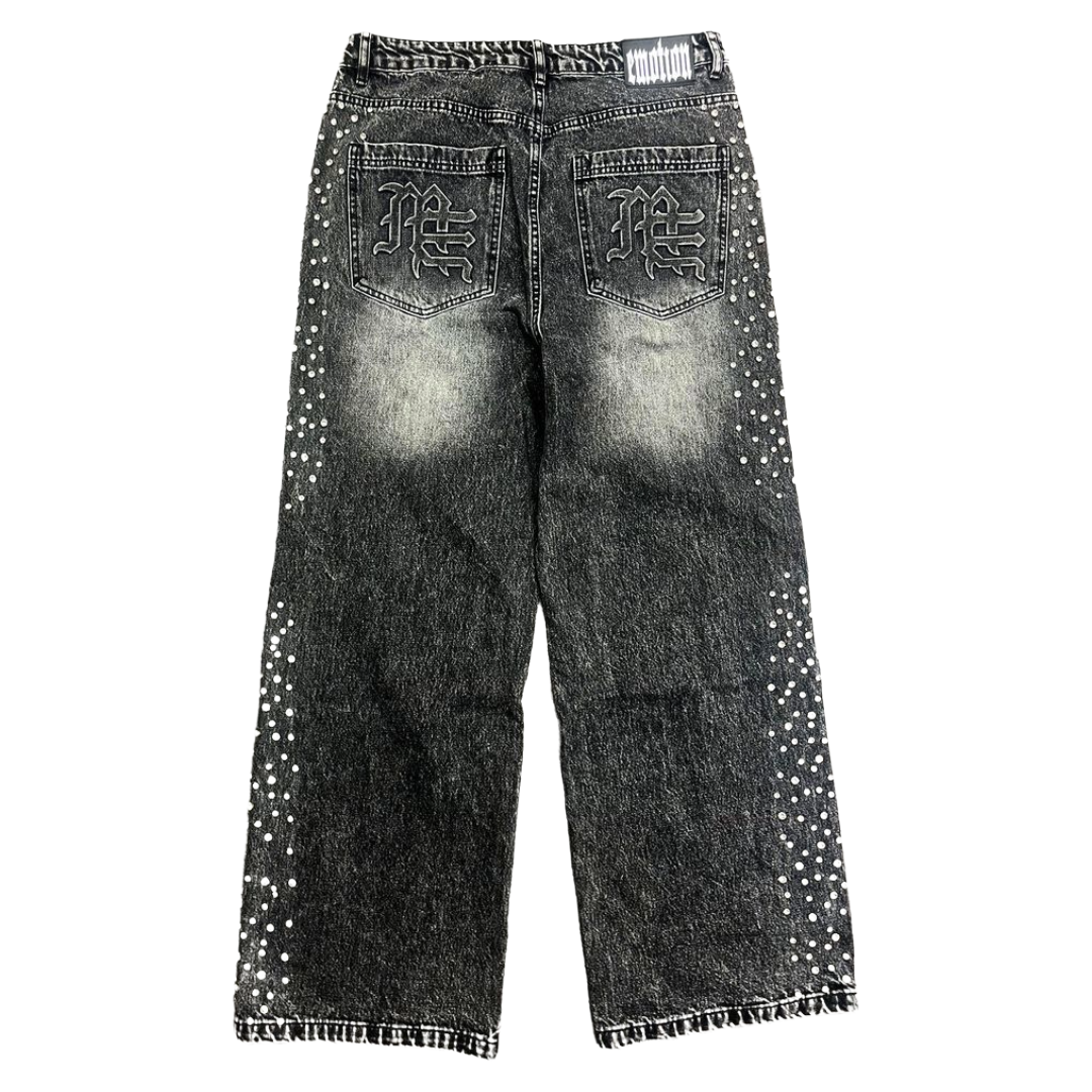 ME GREY "STONE" BAGGY JEANS