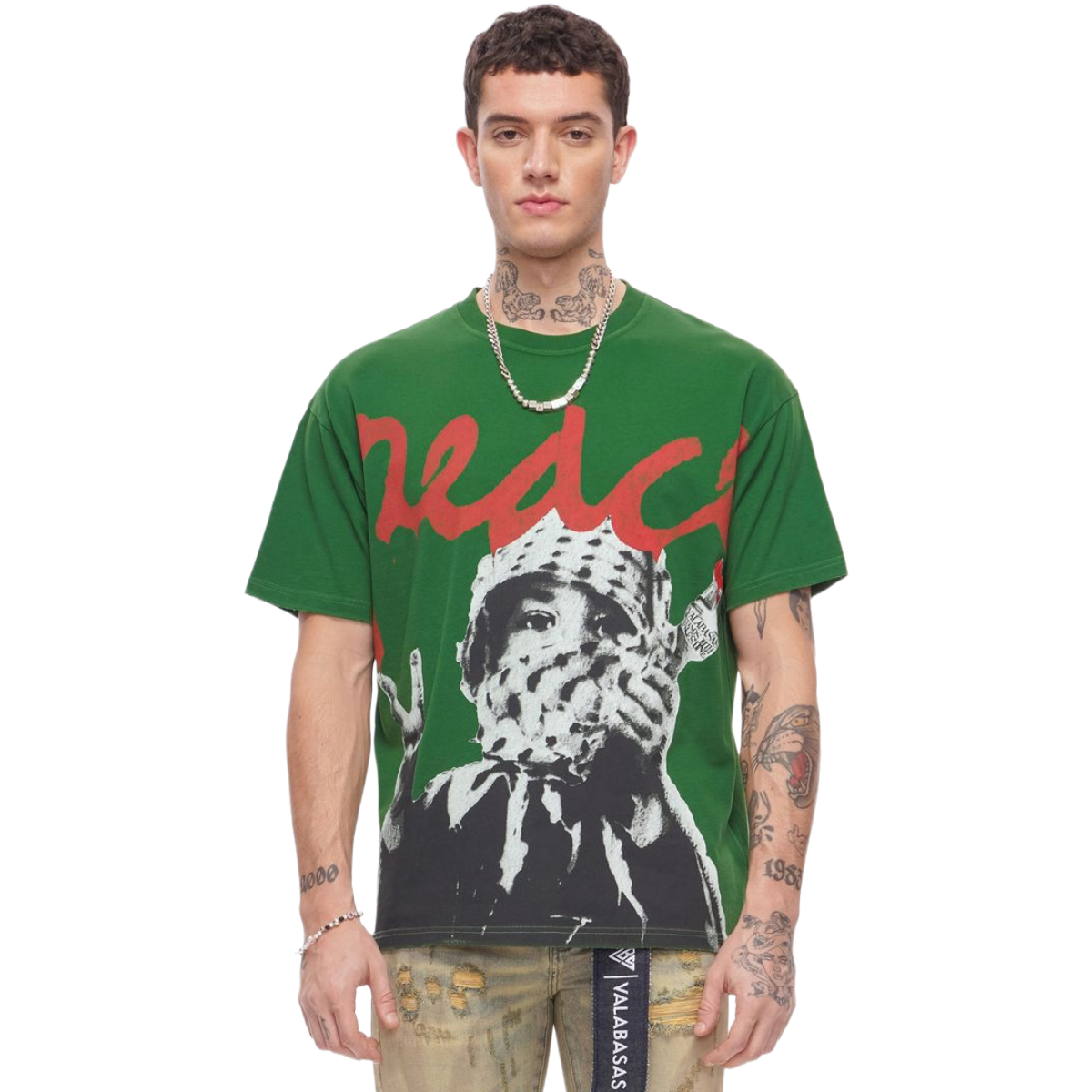 VALABASAS "PEACE/PURGE" TEE (GREEN)