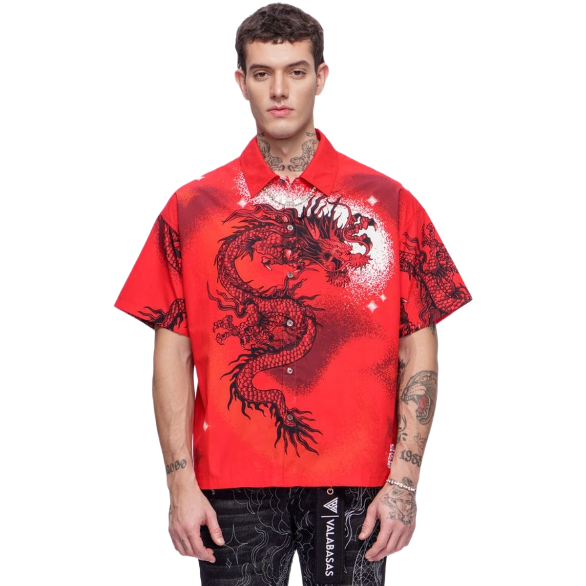 VALABASAS "NORIKU" BUTTON DOWN - RED