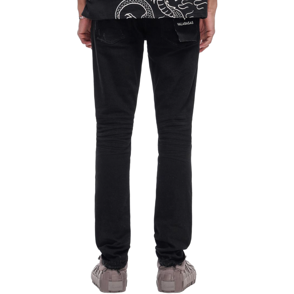 VALABASAS "COLLAGE" SKINNY DENIM (BLACK)