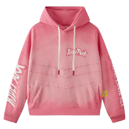 HYDEPARK "DOUBLE VELOCITY" HOODIE (BUBBLE GUM)