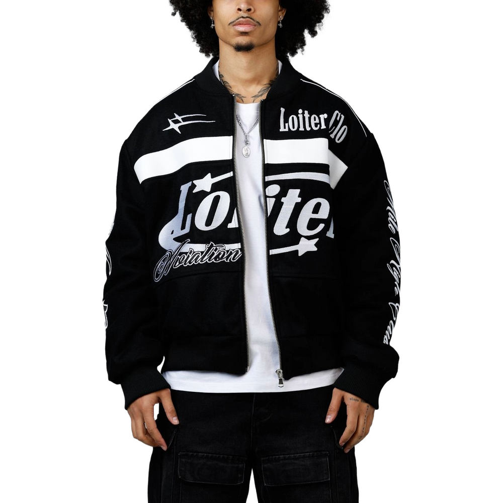 LOITER AVIATION BOMBER JACKET - BLACK