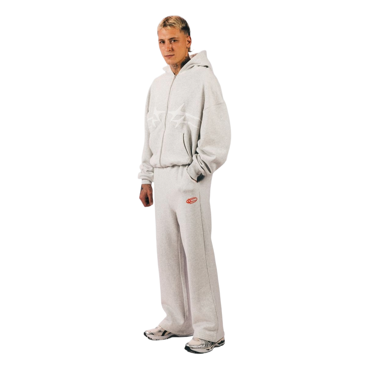LOITER CELESTIAL FULL-ZIP HOODIE - GREY