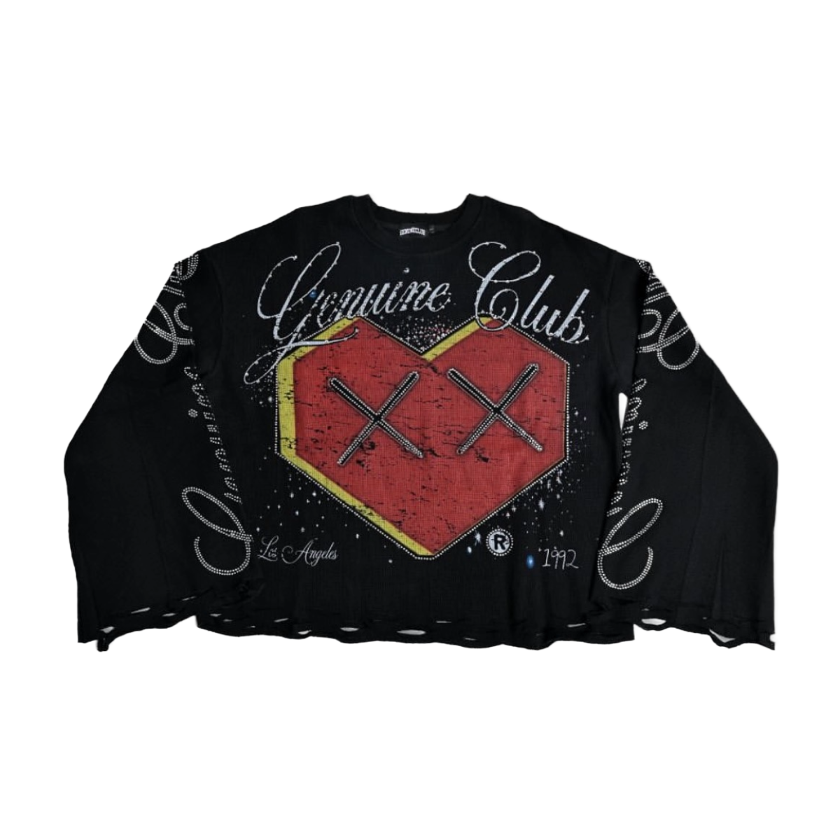 TGC HEAVY DISTRESSED THERMAL - BLACK