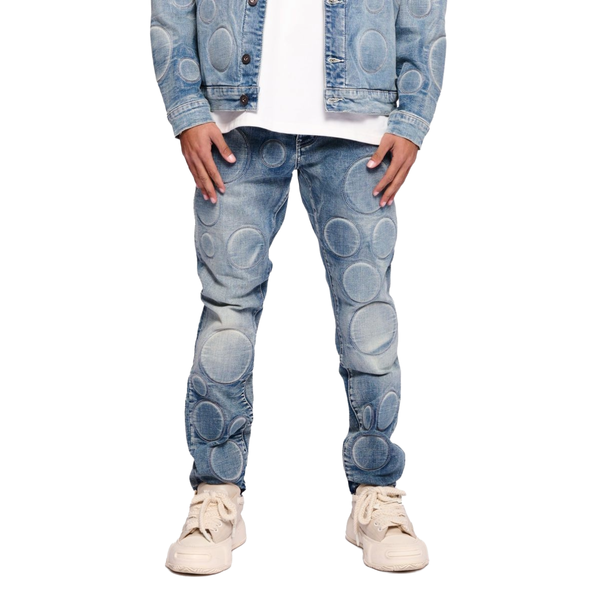 VALABASAS SPORE SKINNY JEAN - BLUE WASH