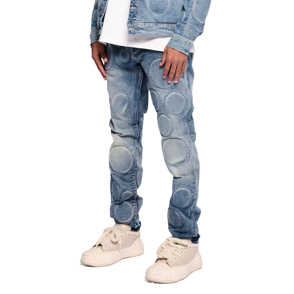 VALABASAS SPORE SKINNY JEAN - BLUE WASH