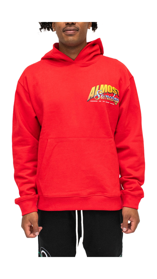 ALMOST SOMEDAY HUMAN NATURE HOODIE (RED)