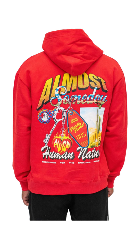 ALMOST SOMEDAY HUMAN NATURE HOODIE (RED)