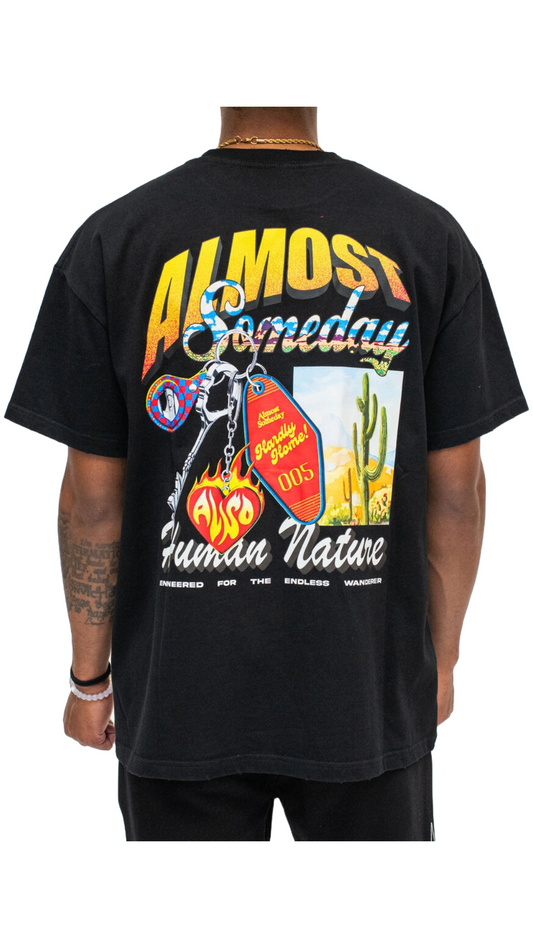 ALMOST SOMEDAY HUMAN NATURE TEE (BLACK)