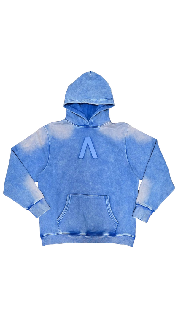 AOLOGNE "STAND ALONE" ROYAL BLUE WASH HOODIE