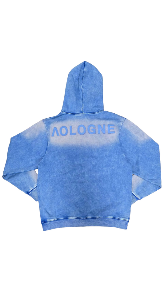 AOLOGNE "STAND ALONE" ROYAL BLUE WASH HOODIE