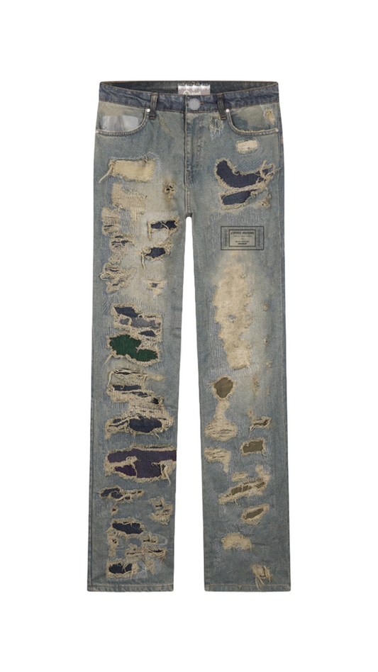 LIFTED ANCHORS DETERIORATE DENIM (BLUE)