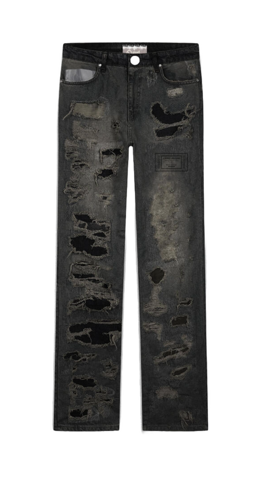LIFTED ANCHORS DETERIORATE DENIM (DIRTY BLACK)