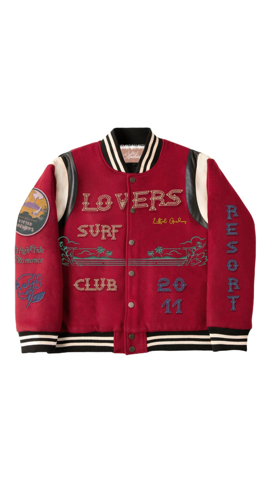 LIFTED ANCHORS LOVERS SURF CLUB VARSITY (RED)