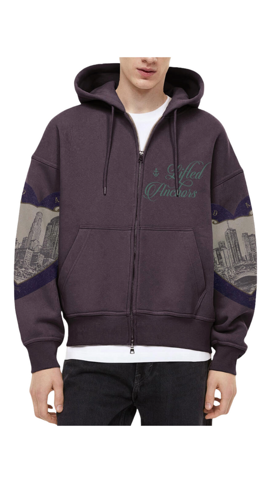 LIFTED ANCHORS FOR THE FUTURE HOODIE (VIOLA)