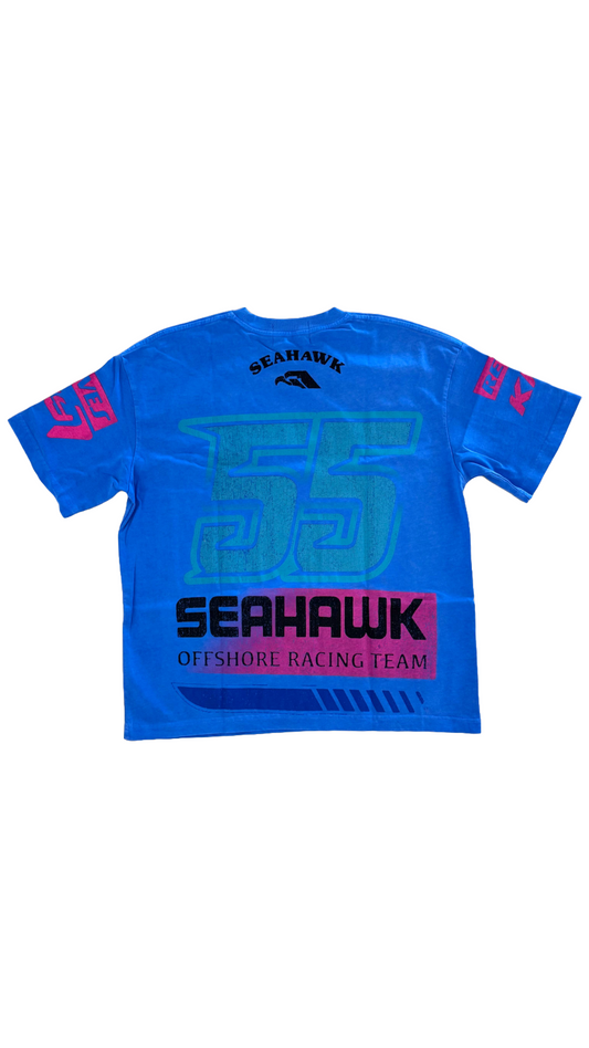 KIY STUDIOS "SEAHAWK" BLUE TEE