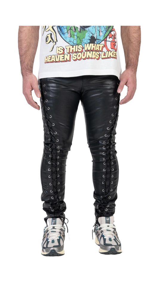RELAPSE "NIGHT LIFE" LEATHER JEANS