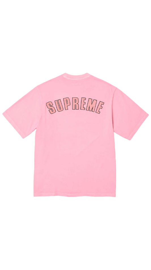 SUPREME PINK CRACKED ARC S/S TOP