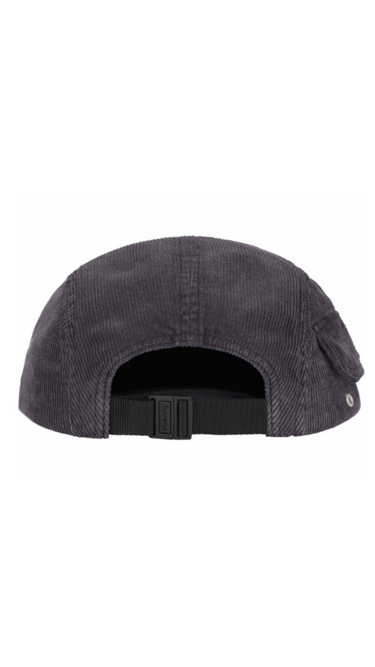 SUPREME BLACK CORDUROY POCKET CAMP CAP