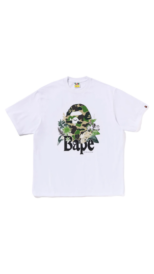 FLORAL BIG APE HEAD RELAXED FIT TEE (WHITE)