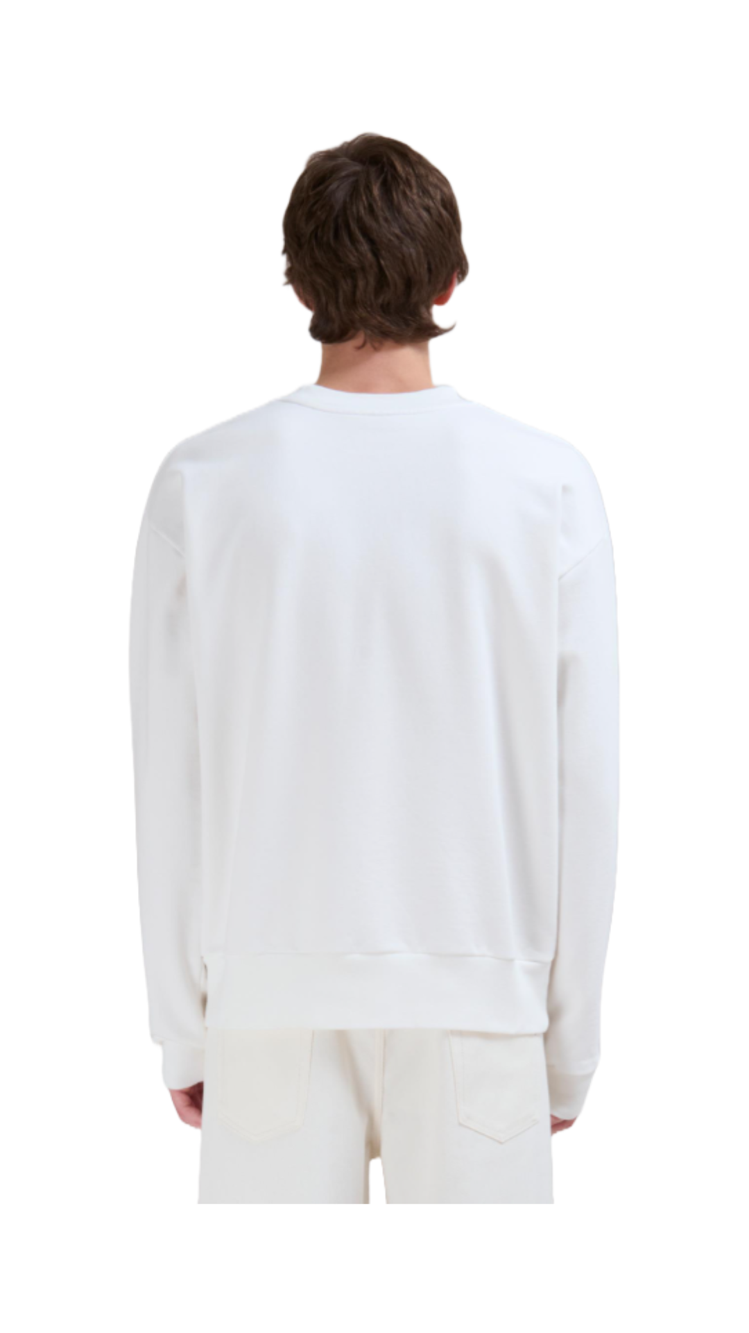 WHITE COTTON SWEATER WITH GINGHAM MARNI LOGO
